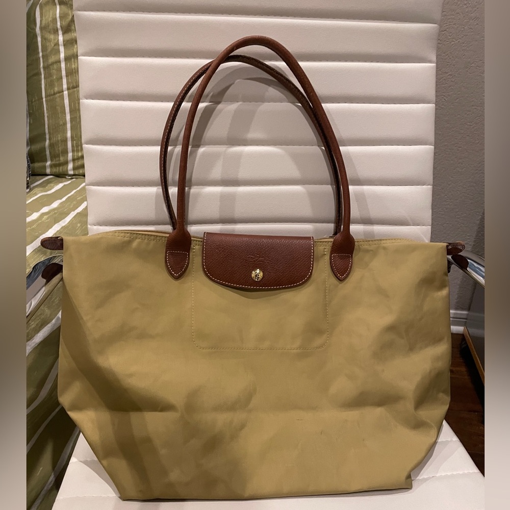 Longchamp le pliage classic large tote khaki